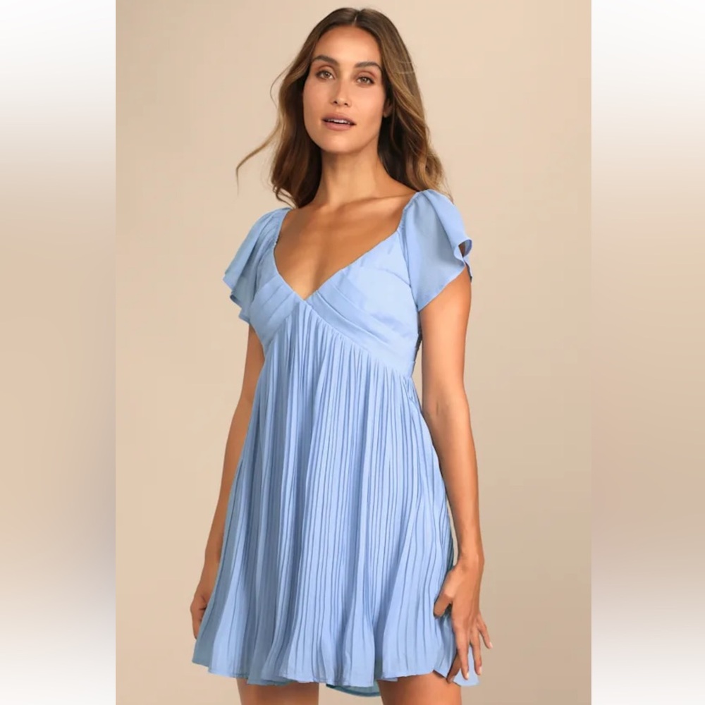 Lulu's Light Blue Mini Dress